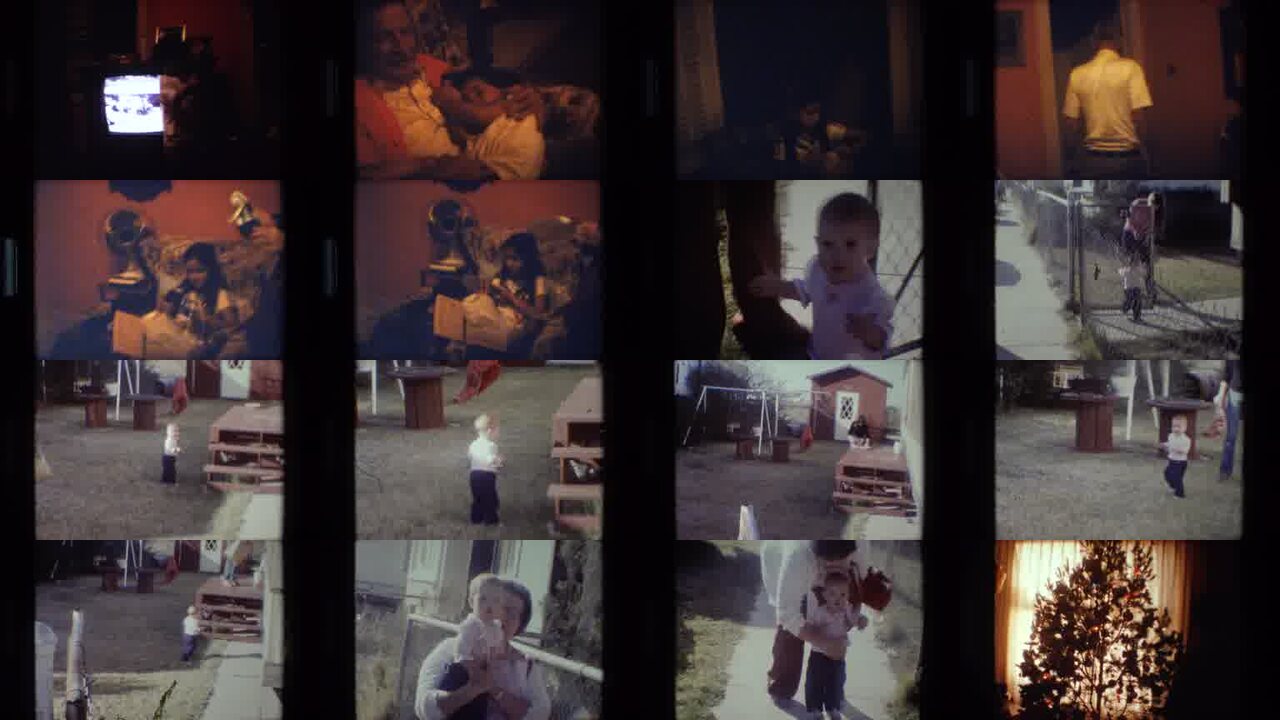 1981 Lansing Michigan archival home movie collage showing representative scenes from this vintage stock footage collection