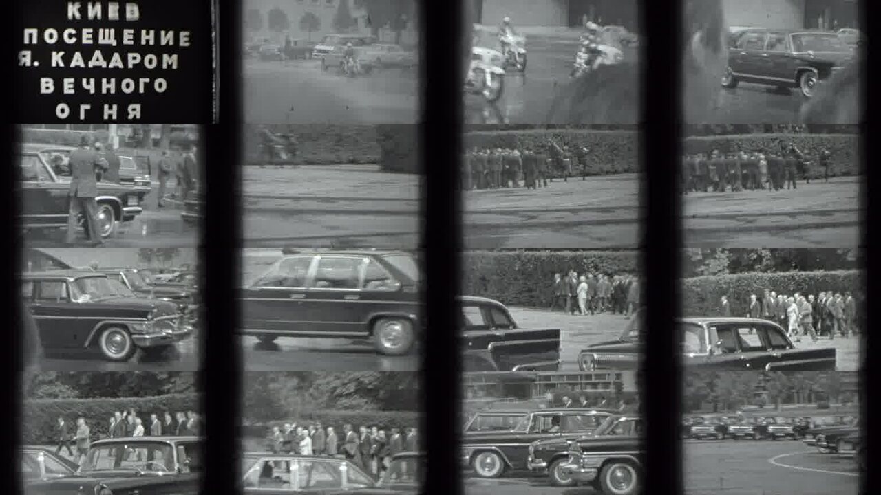 1983 Russia archival home movie collage showing representative scenes from this vintage stock footage collection