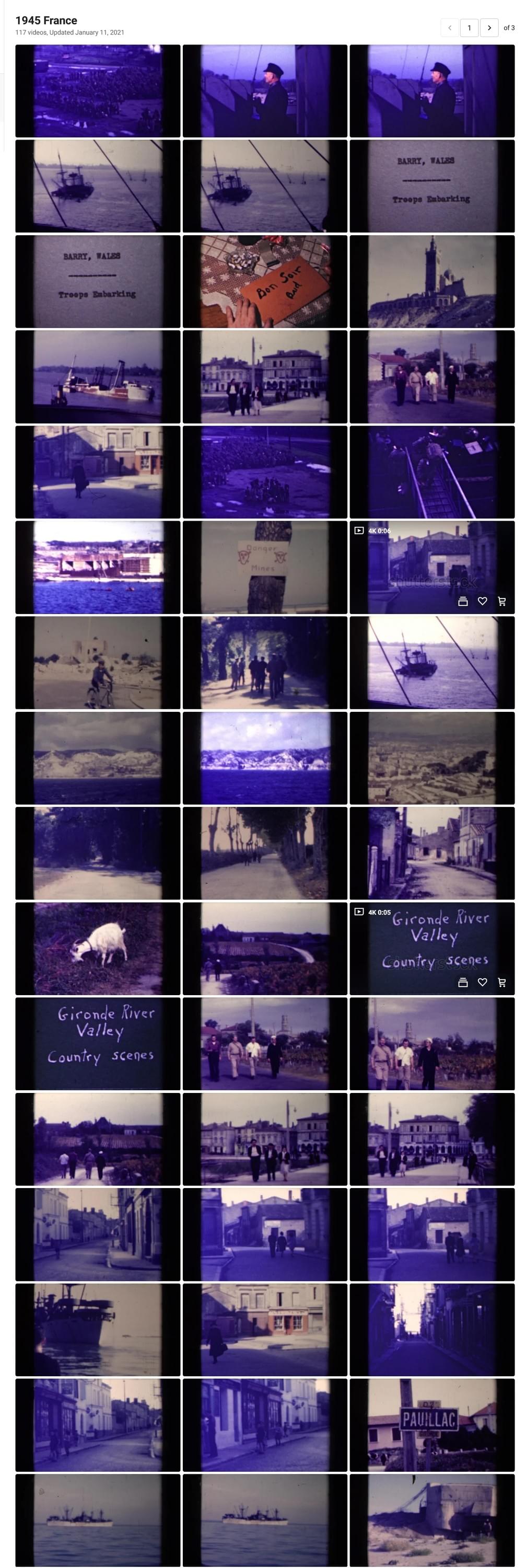 1945 in France, 8mm film home movies stock footage 1945 in France, 8mm film home movies stock footage