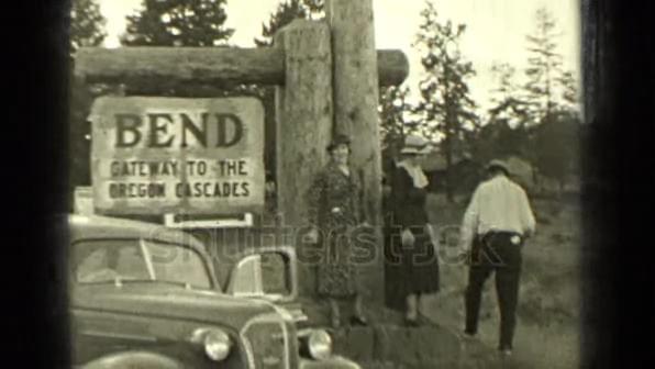 1937 Bend Oregon Road Sign