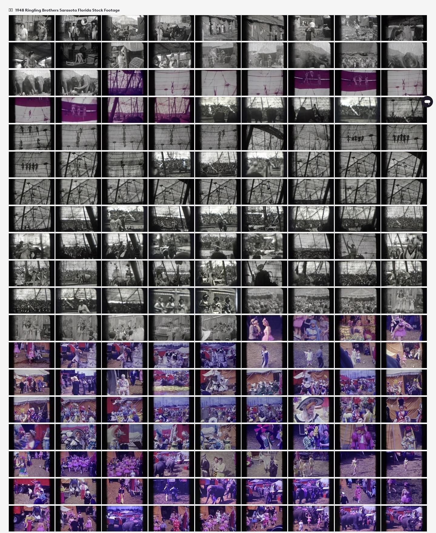 The 1948 Ringling Bros Circus,8mm film home movies stock footage