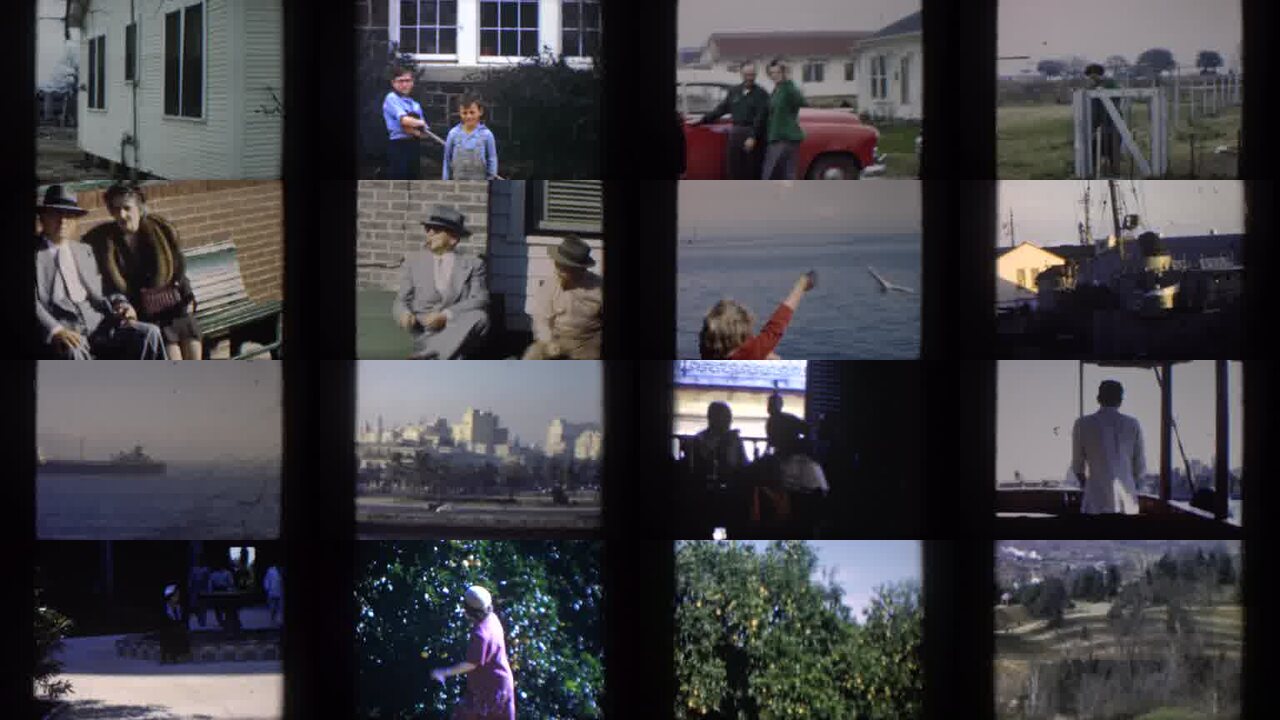 1951 Cuba archival home movie collage showing representative scenes from this vintage stock footage collection