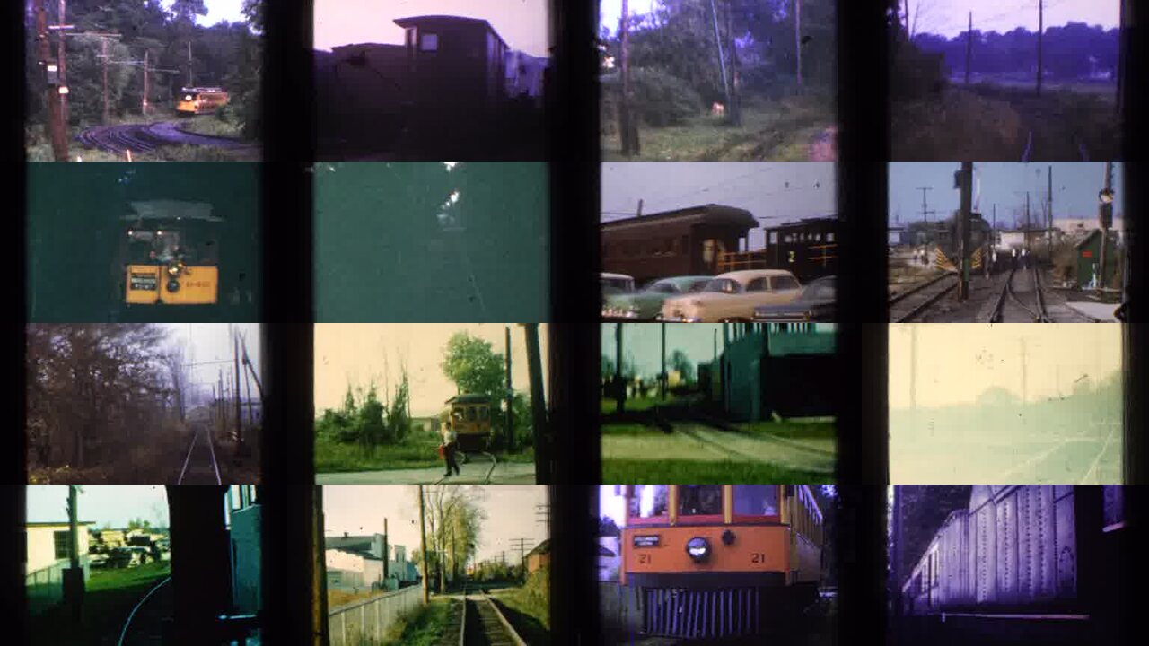 1953 Connecticut archival home movie collage showing representative scenes from this vintage stock footage collection