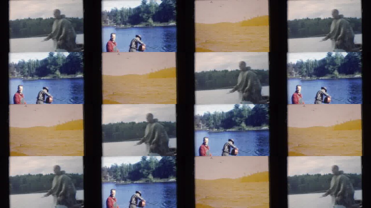 1956 Traverse City Michigan archival home movie collage showing representative scenes from this vintage stock footage collection