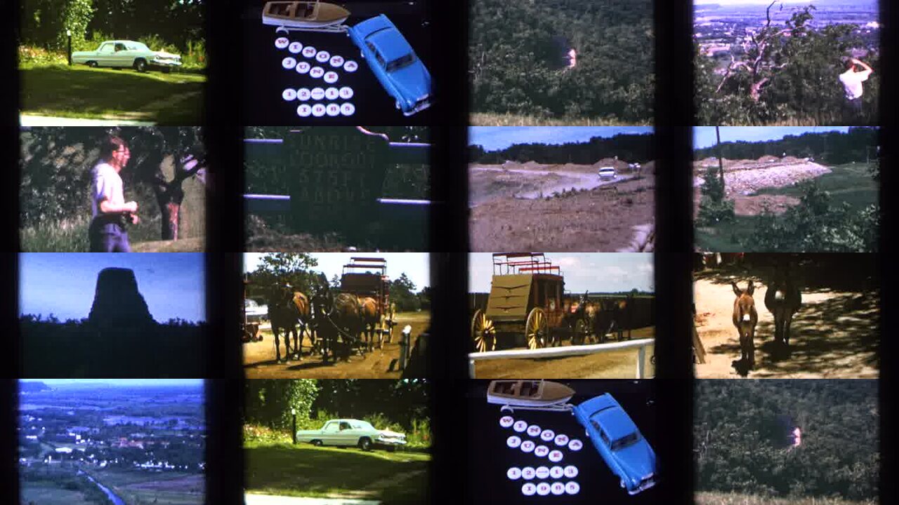 1965 Duluth Minnesota archival home movie collage showing representative scenes from this vintage stock footage collection
